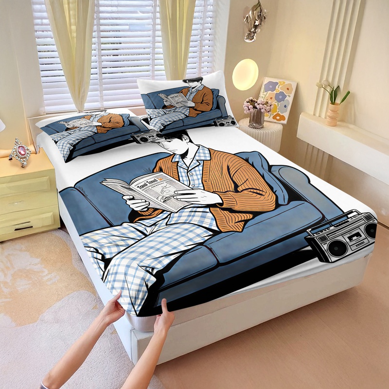 Fitted Bed Sheets Deep Pocket - Мягкий комплект постельного белья для путешествий