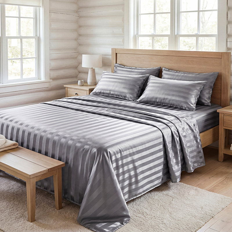 Fitted Bed Sheets Deep Pocket - Набор постельного белья из атласа в
