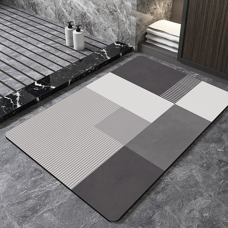 Скандинавский геометрический д – обзор и цена Quick Dry Diatomite Bath Mat