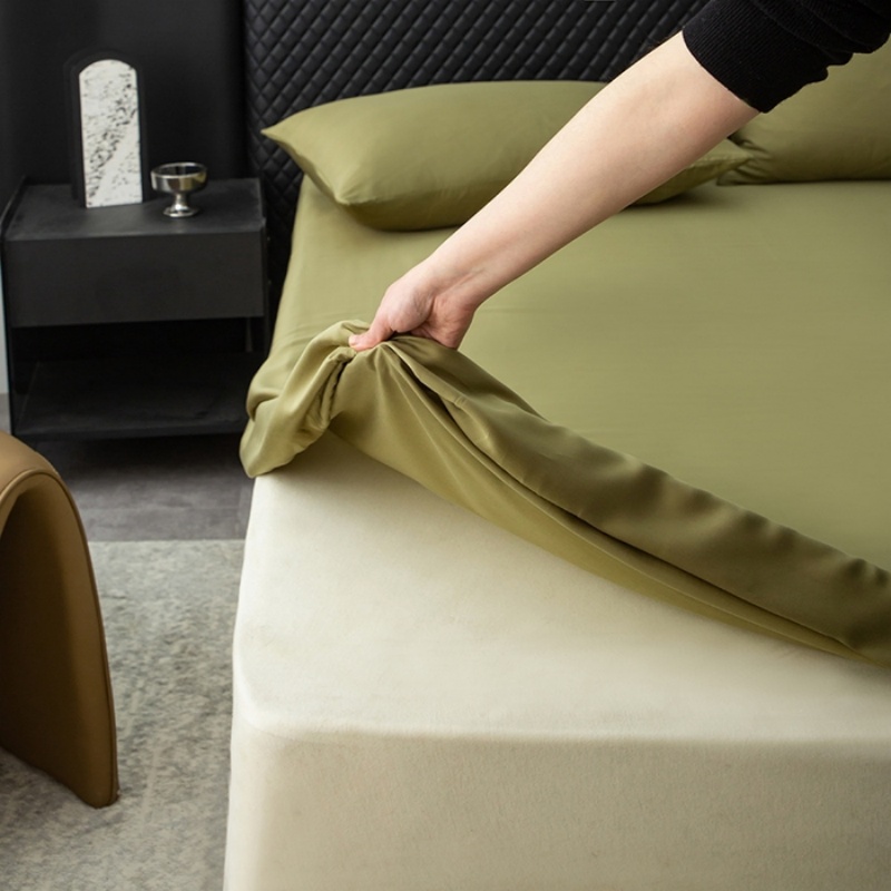 1 шт. Натуральная простыня из  – обзор и цена Fitted Bed Sheets Deep Pocket