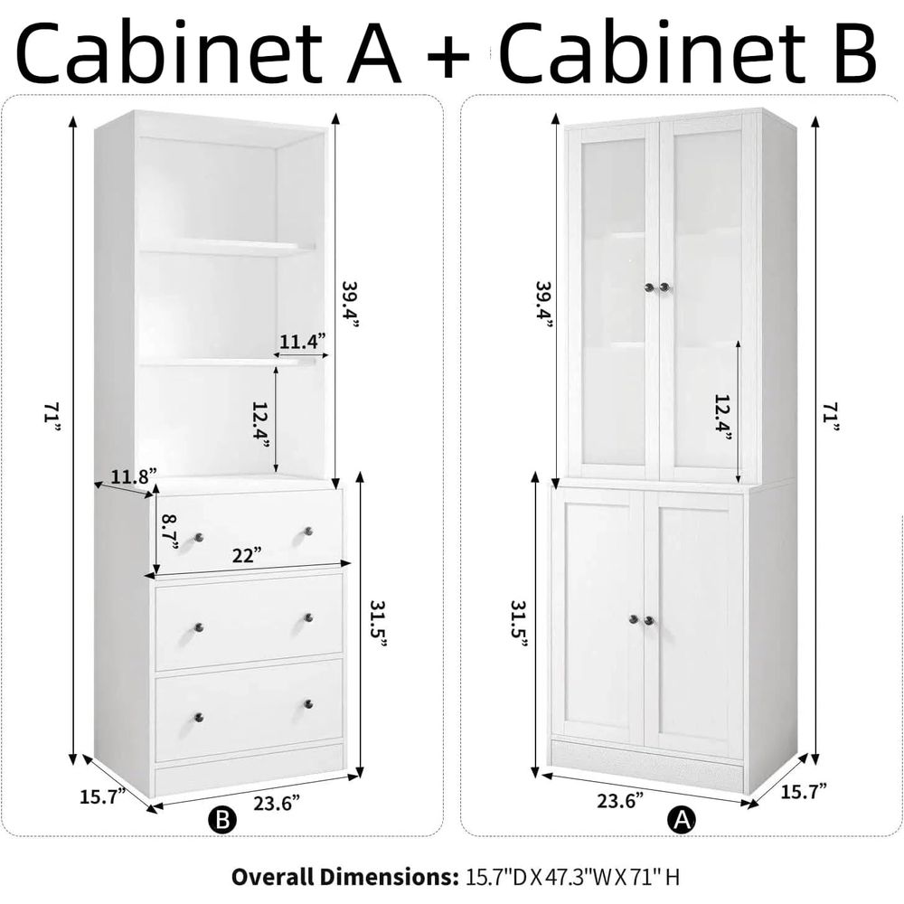 Книжный шкаф высотой 71 дюйм с – обзор и цена Storage & Organization