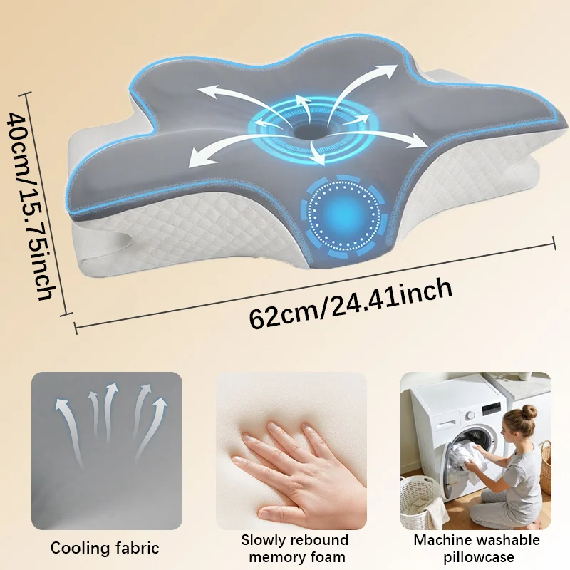 Подушка из пены с эффектом пам – обзор и цена Memory Foam Orthopedic Pillow Neck Pain