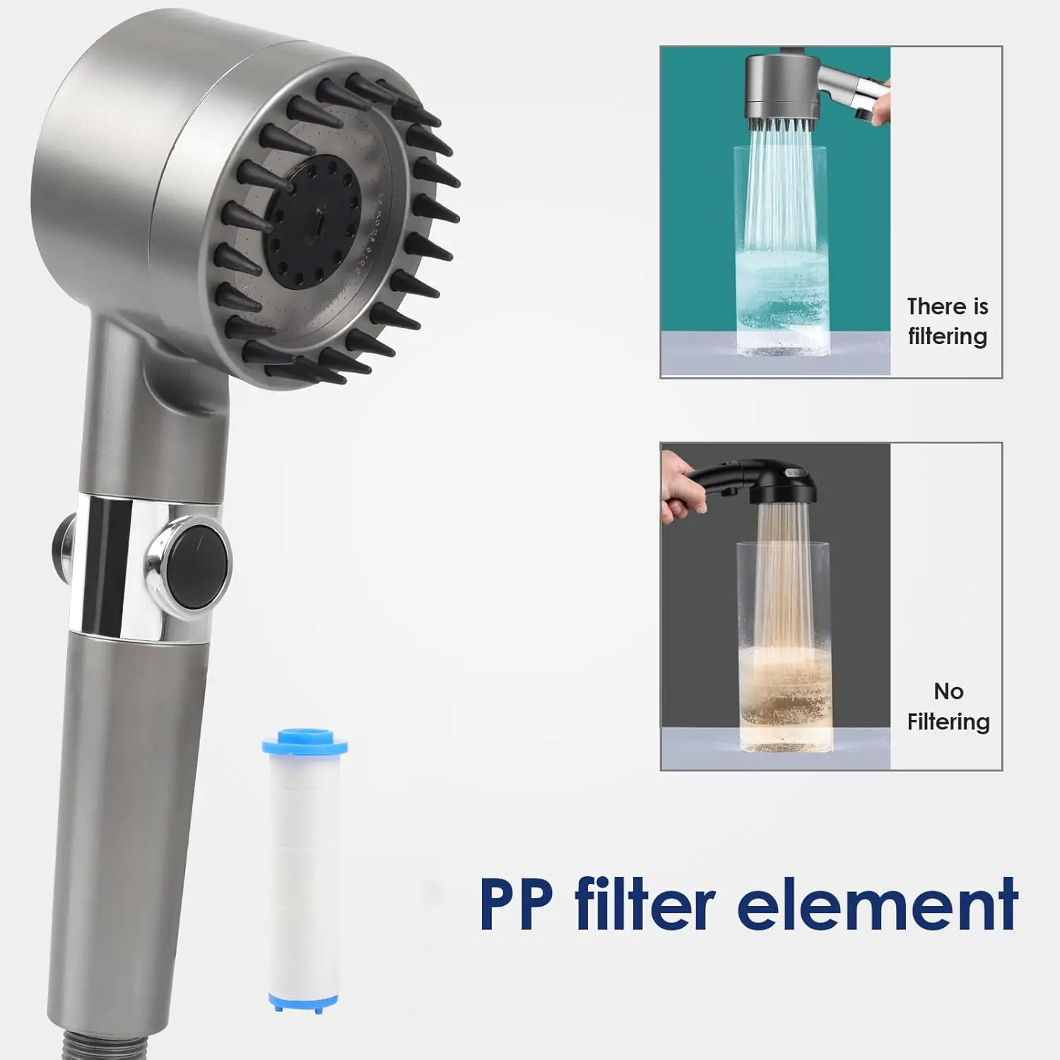 Ручная душевая лейка с фильтро – обзор и цена High Pressure Shower Head Handheld